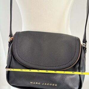 Marc Jacobs Black Crossbody Bag with Gold Accents
